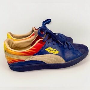 PUMA Suede Layers Firecracker Blue Yellow Red 382966-01 Men’s Size 8.5
